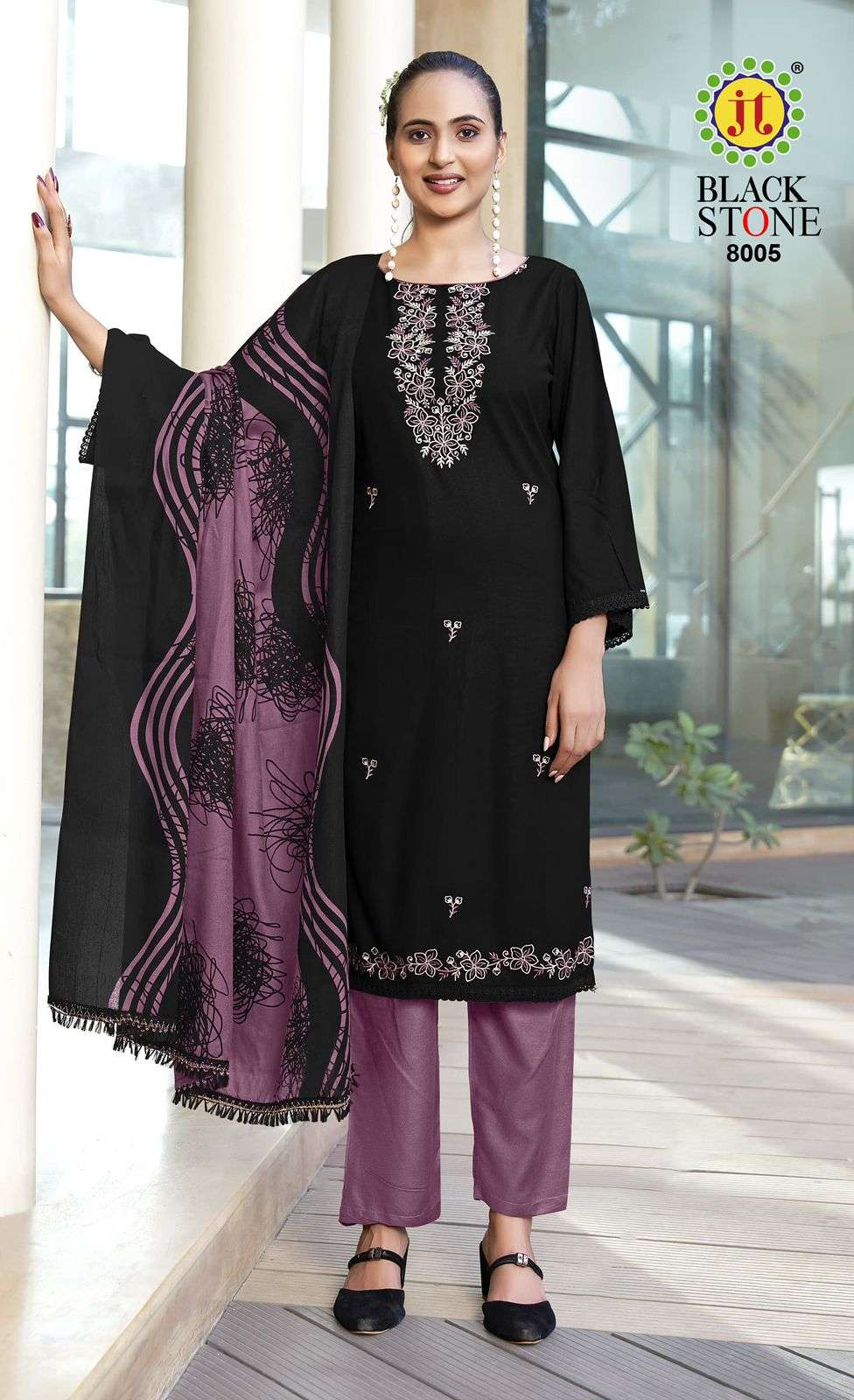 Jt Textile Black Stone Vol-08