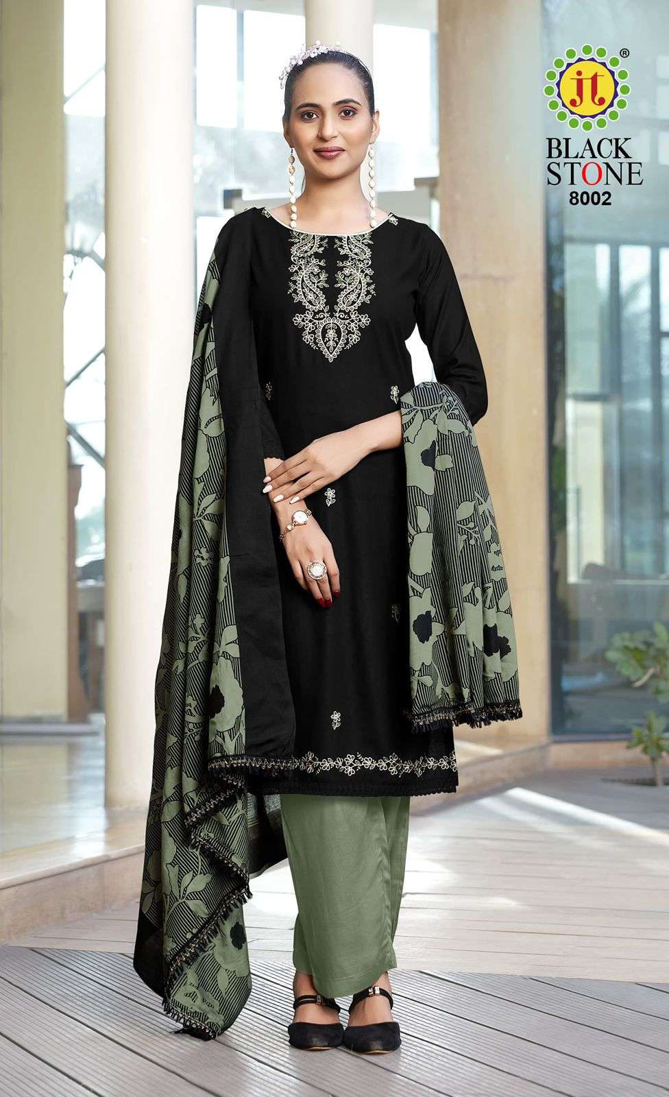 Jt Textile Black Stone Vol-08