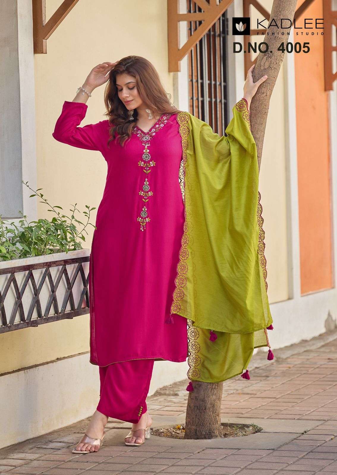 Kadlee Sangini Rayon Embroidered Salwar Suit Set