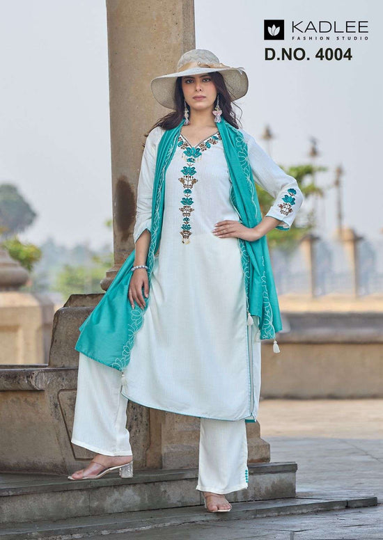 Kadlee Sangini Rayon Embroidered Salwar Suit Set