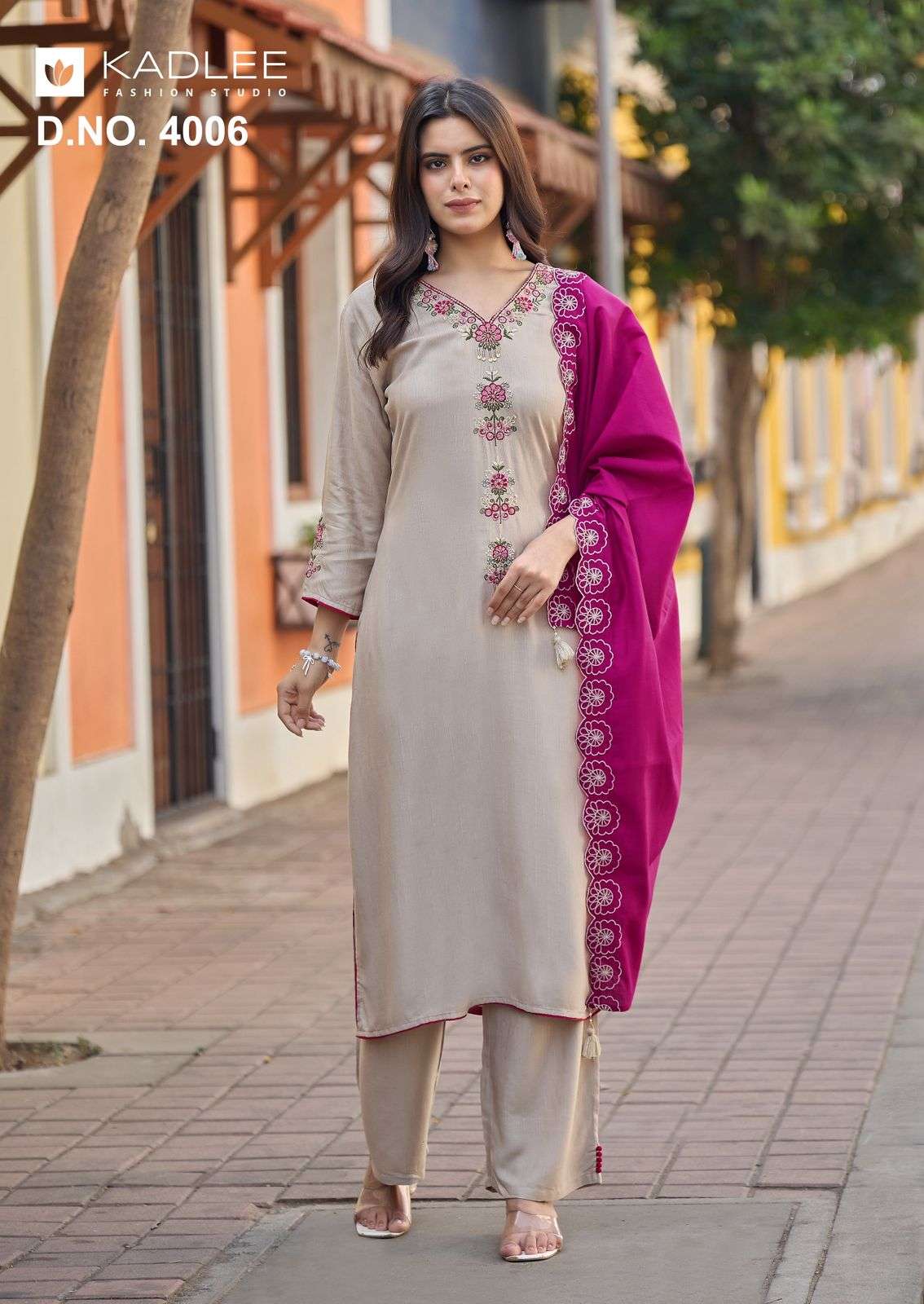 Kadlee Sangini Rayon Embroidered Salwar Suit Set