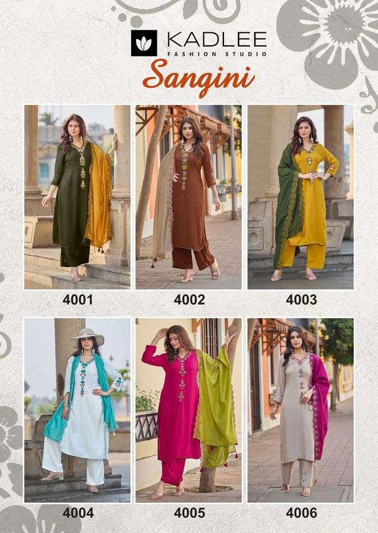 Kadlee Sangini Rayon Embroidered Salwar Suit Set