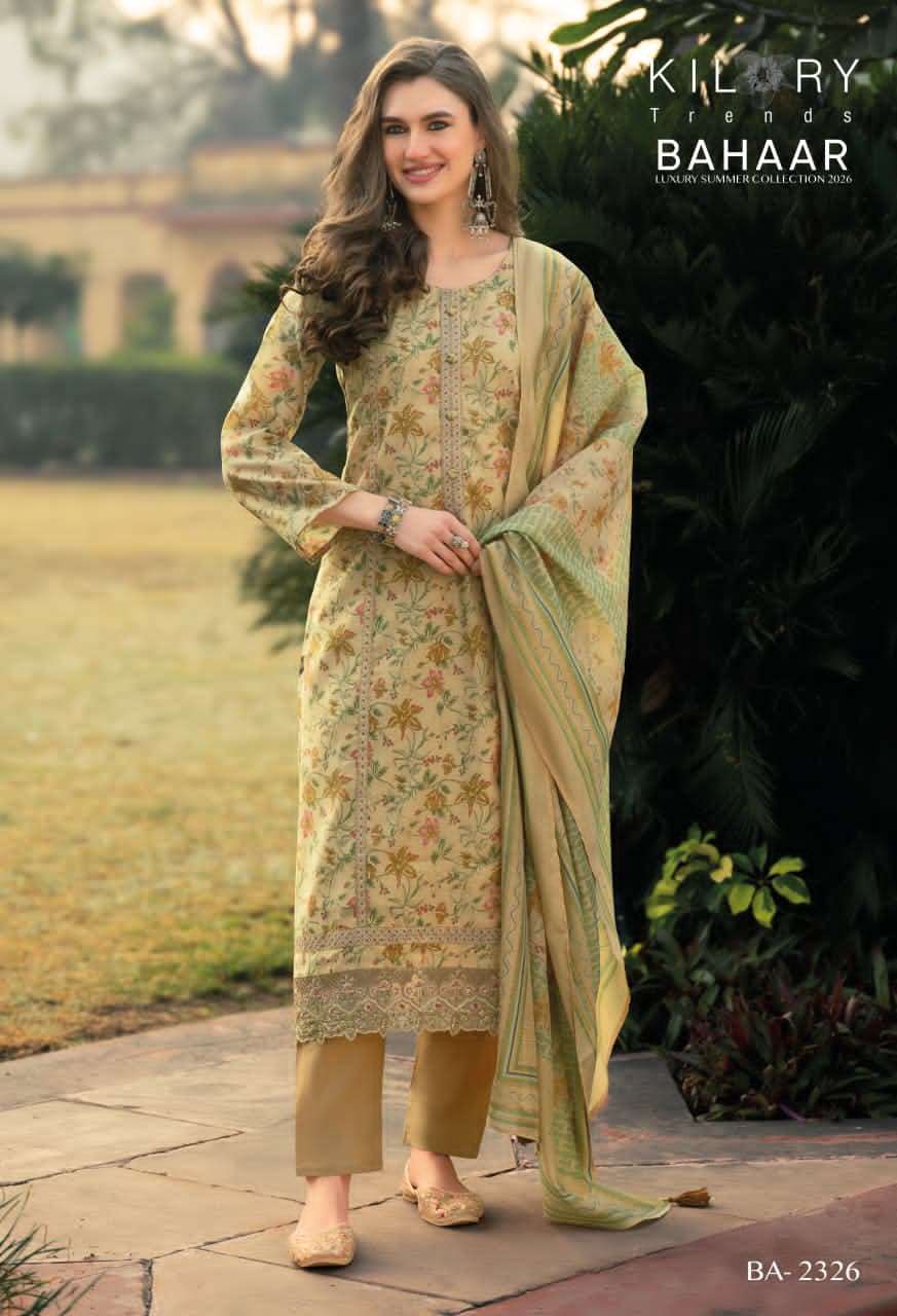 Kilory Bahaar Digital Printed Fancy Suit Dress Material Wholesale - Amrah Wholesale