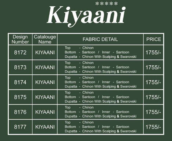 Bela Fashion Kiyaan  (6 Pcs)