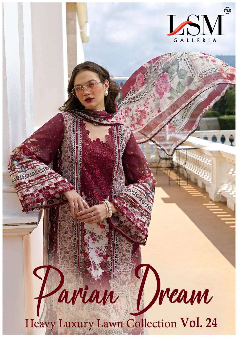 LSM Fabrics Parian Dream Vol 24 Pure Lawn Pakistani Suit