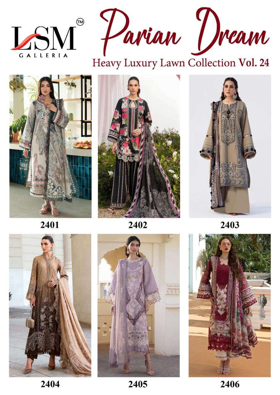 LSM Fabrics Parian Dream Vol 24 Pure Lawn Pakistani Suit