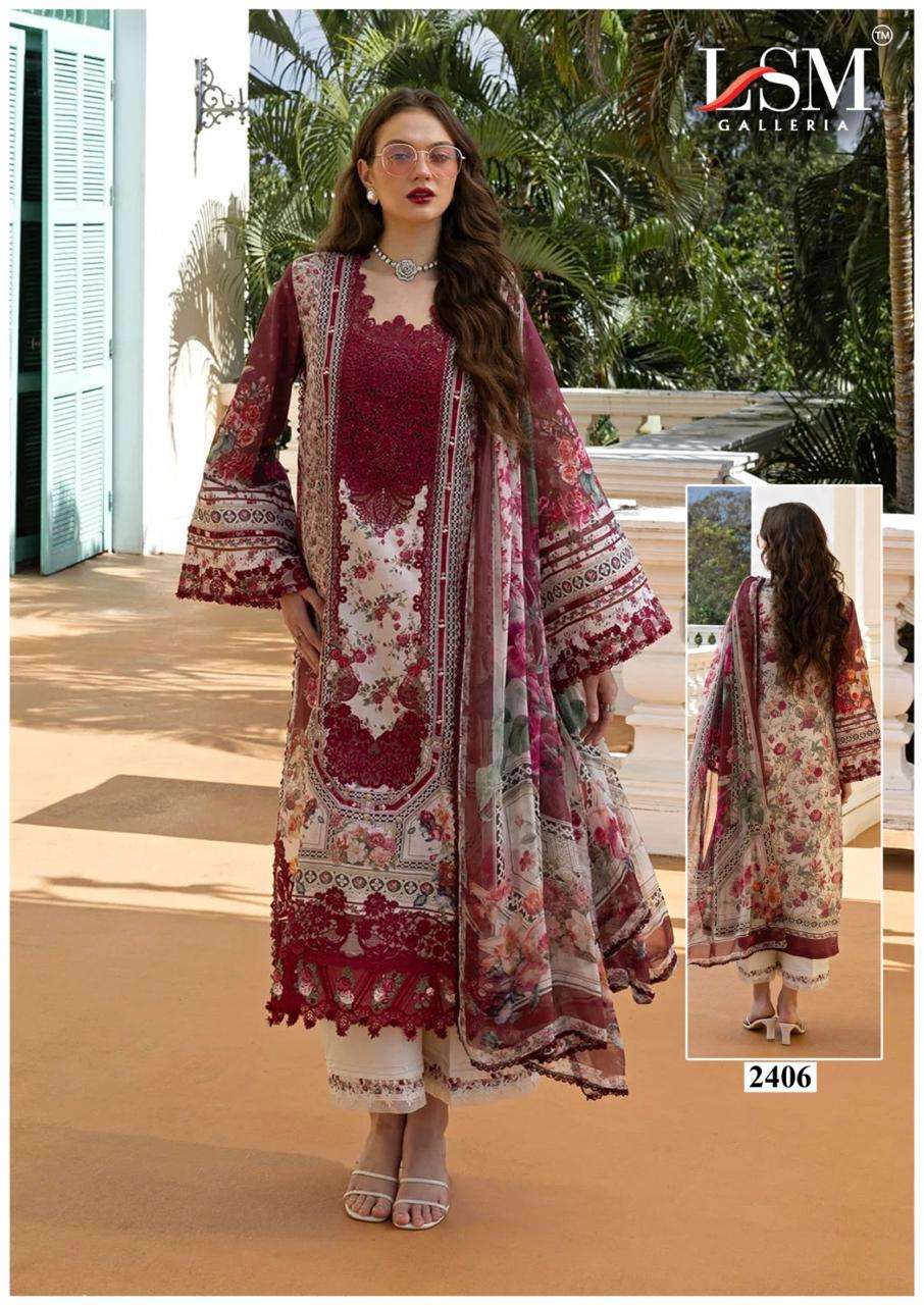 LSM Fabrics Parian Dream Vol 24 Pure Lawn Pakistani Suit