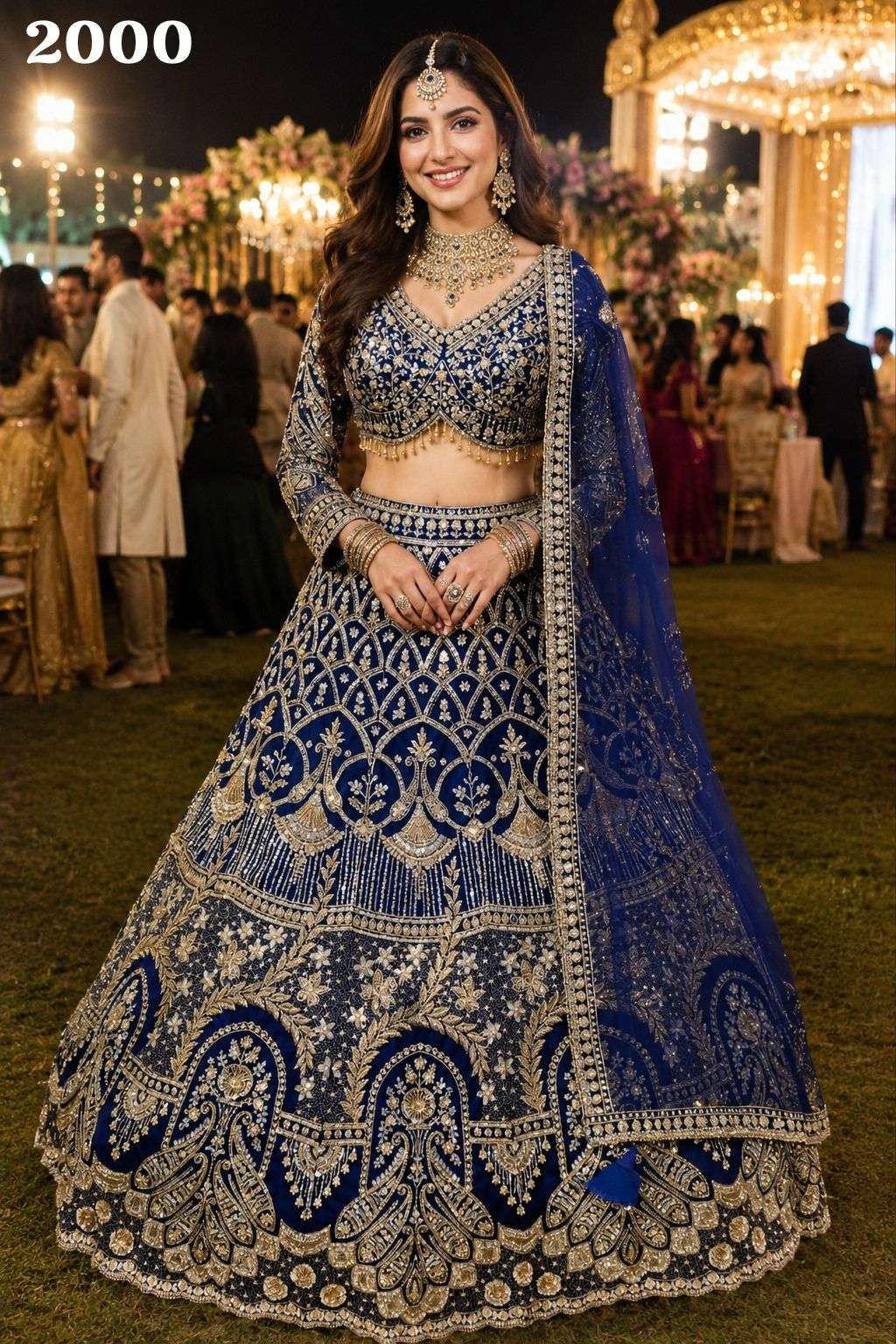 MRUDANGI DAHLEEZ Net Embroidered Lehenga Wholesale