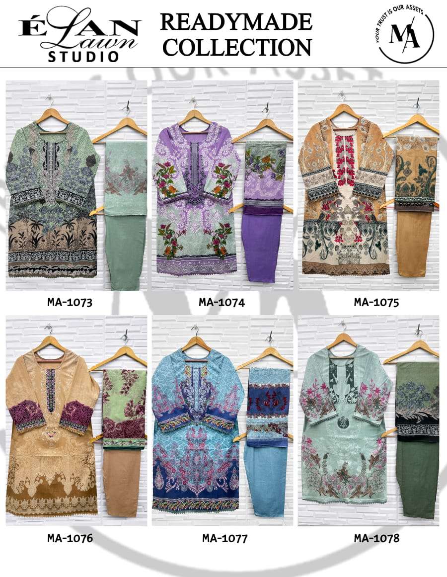 Elan Lawn Studio Ma-1073 To 1078