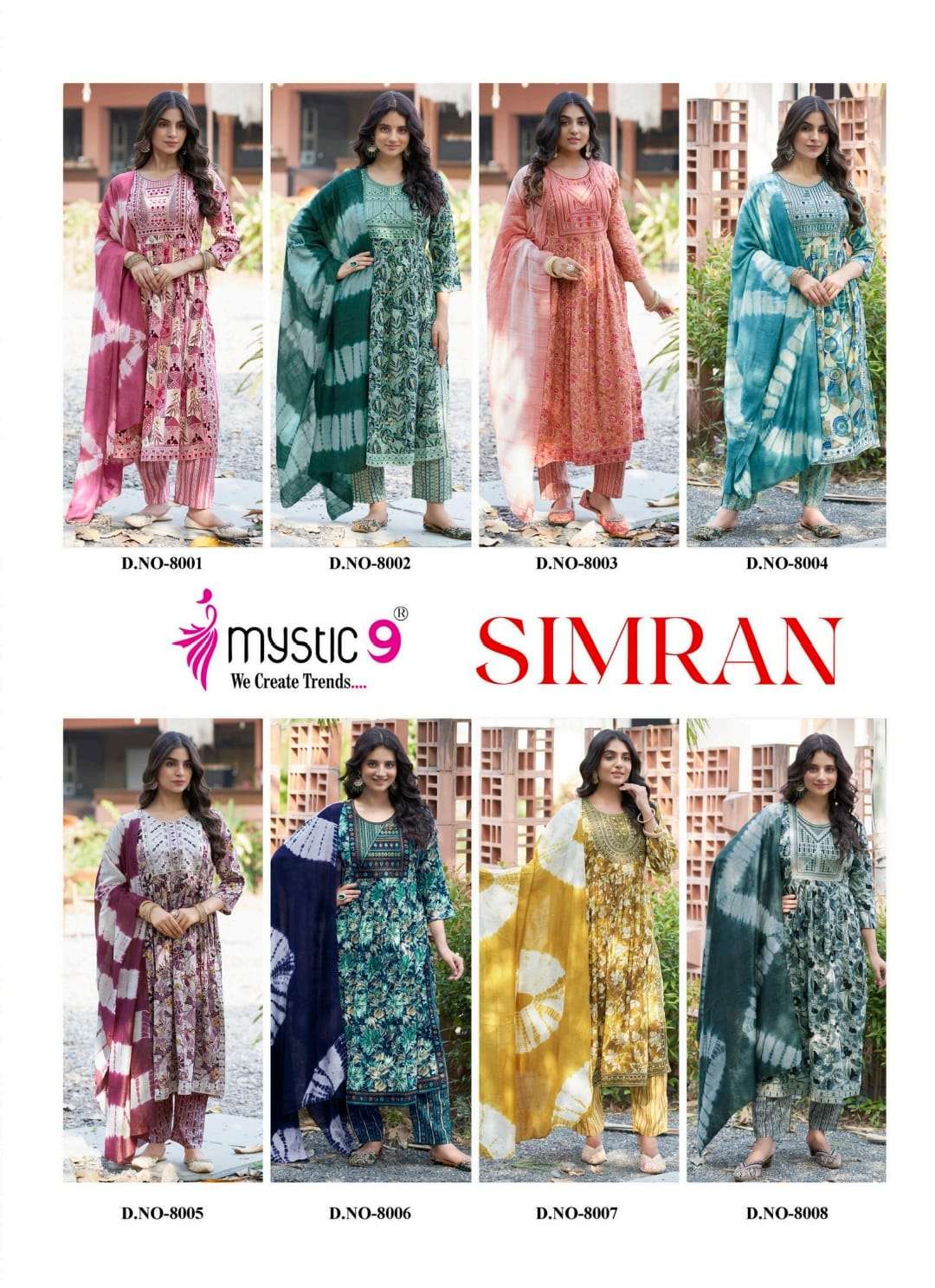 Mystic9 Simran Vol-08  (8 Pcs)