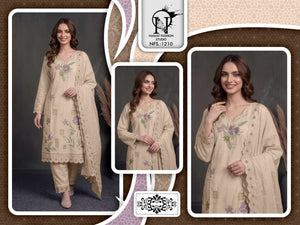 NAIMAT FASHION NFS-1210 Cotton Embroidery Hand Work Pakistani Suit Set