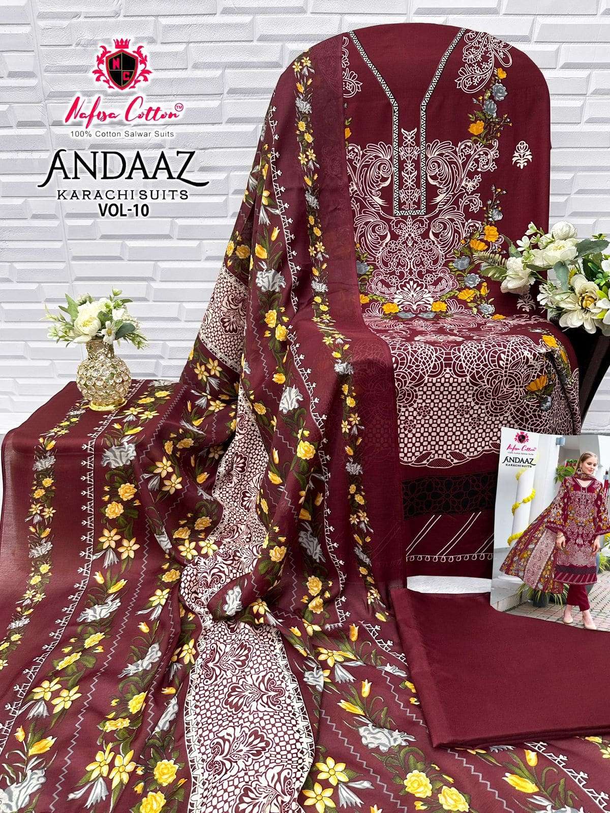 Nafisa Cotton Andaaz Karachi Suit Vol-10