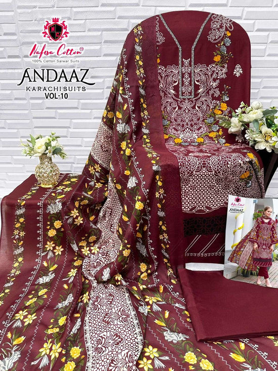 Nafisa Cotton Andaaz Karachi Suit Vol-10