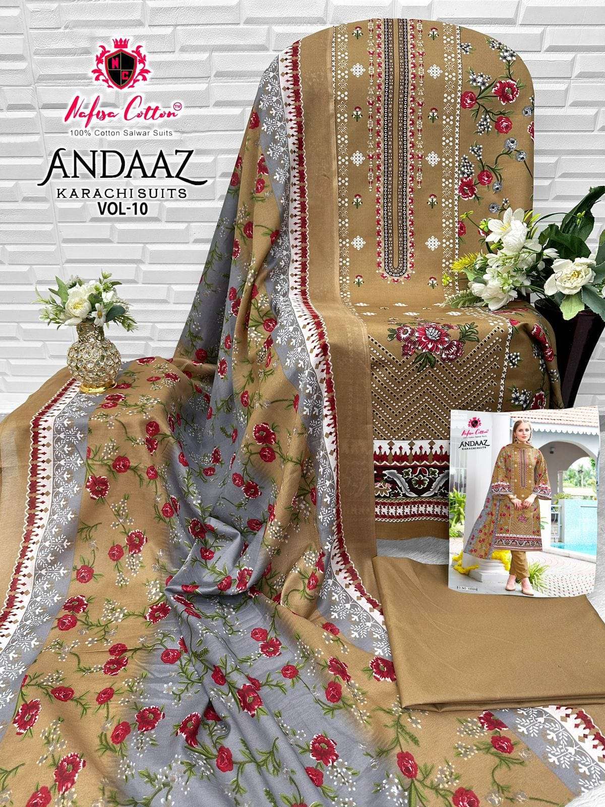 Nafisa Cotton Andaaz Karachi Suit Vol-10