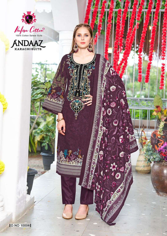 Nafisa Cotton Andaaz Karachi Suit Vol-10