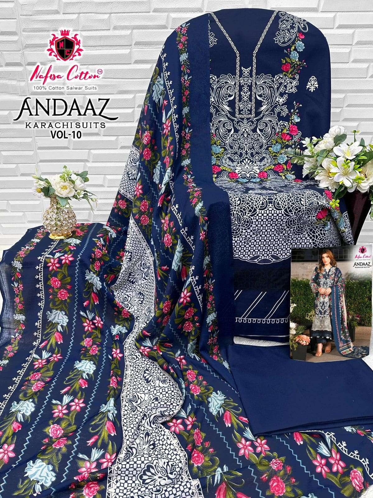 Nafisa Cotton Andaaz Karachi Suit Vol-10