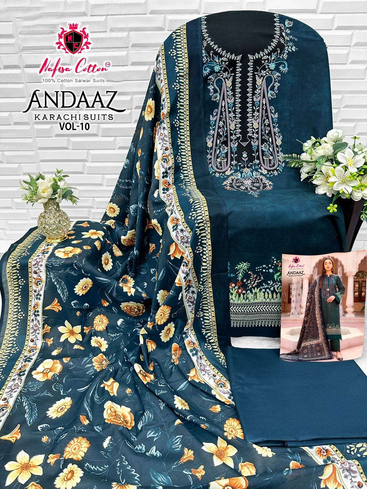 Nafisa Cotton Andaaz Karachi Suit Vol-10