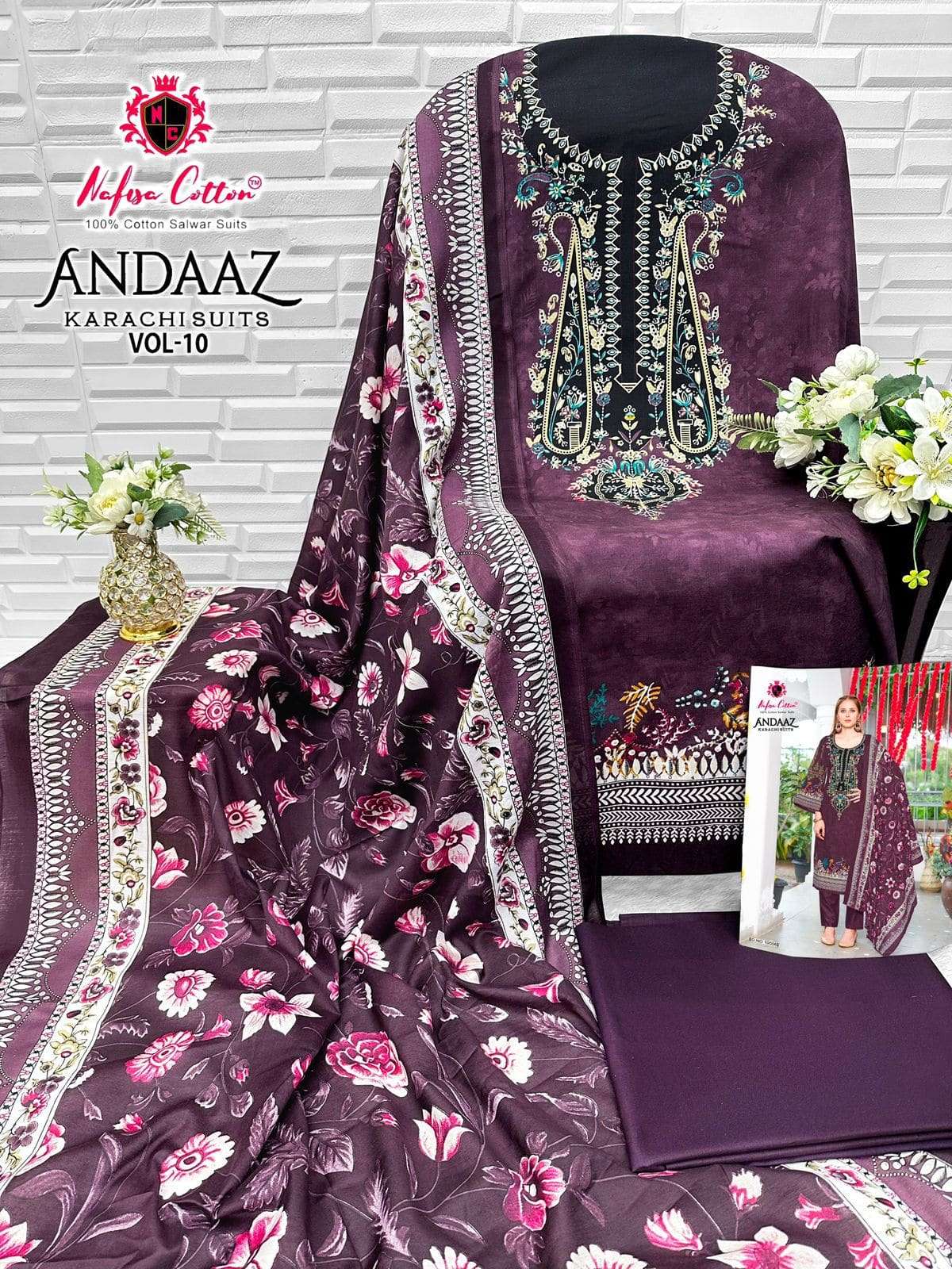 Nafisa Cotton Andaaz Karachi Suit Vol-10