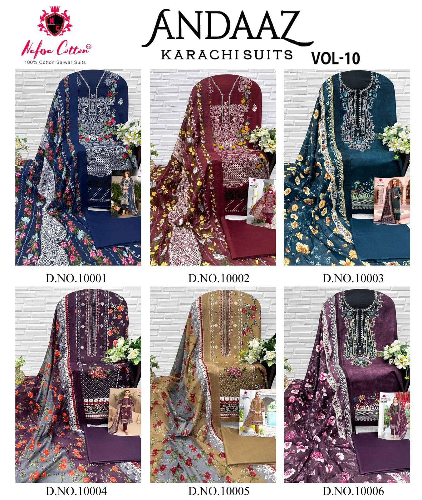 Nafisa Cotton Andaaz Karachi Suit Vol-10
