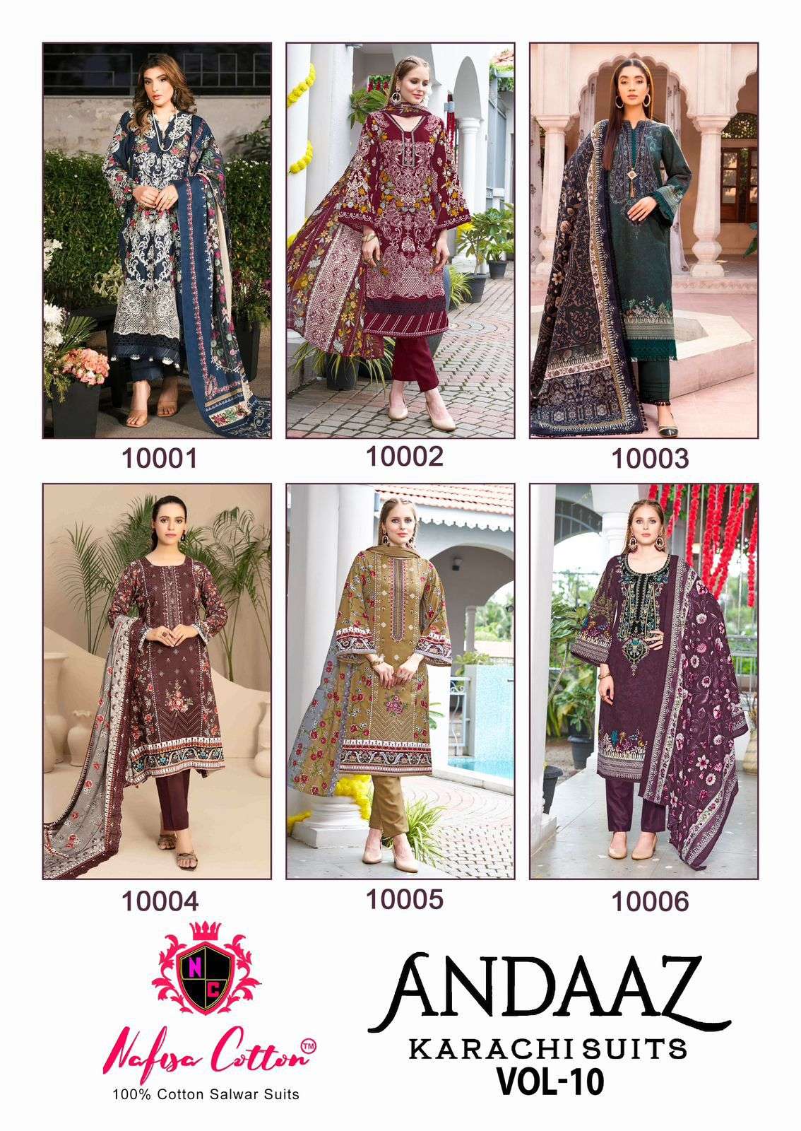 Nafisa Cotton Andaaz Karachi Suit Vol-10