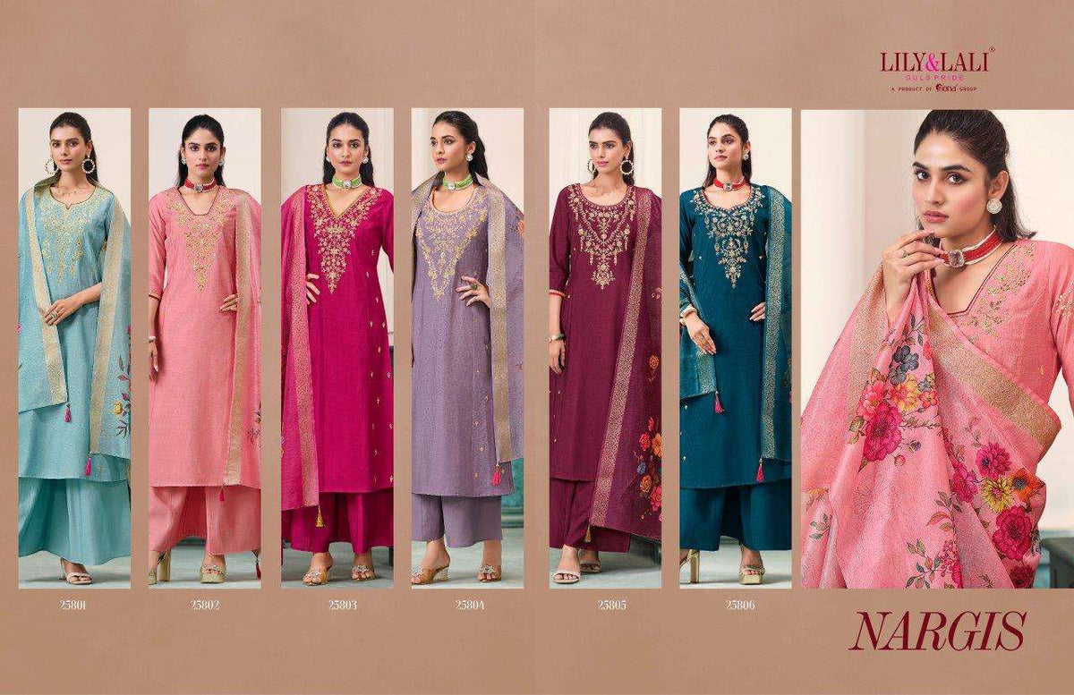 Lily And Lali Nargis  (6 Pcs)