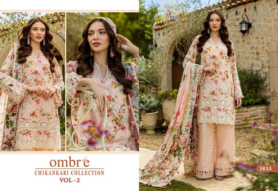 Shree Fab Ombre Chikankari Collection Vol-2  (8 Pcs)