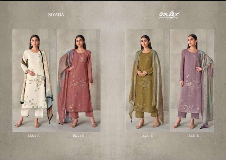 Omtex Siyana Linen Jacquard Dress Material Wholesale