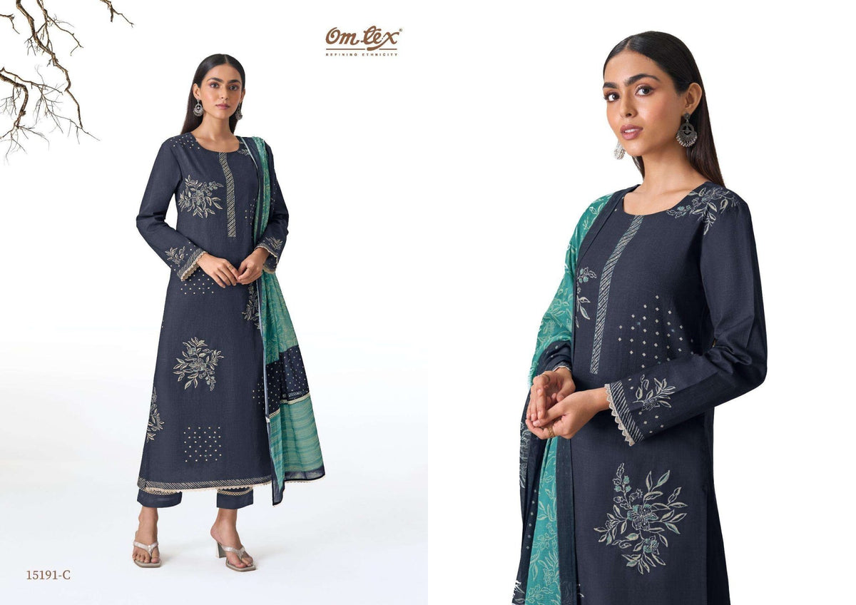 Omtex Vareya Cotton Dress Material Wholesale Catalogue - Amrah Wholesale