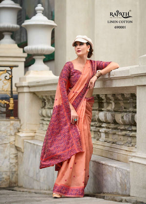 Rajpath Prajanya 690001 To 690006 Series Soft Linen Cotton Print