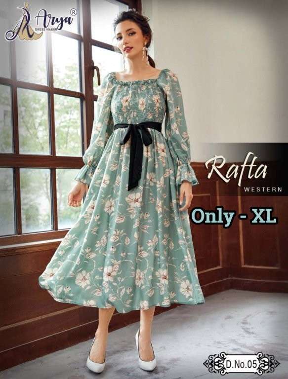Arya Dress Maker Rafta Long Westren (5 Pcs)