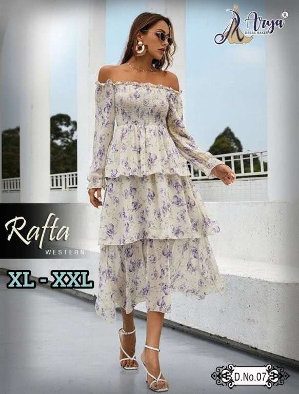 Arya Dress Maker Rafta Long Westren (5 Pcs)