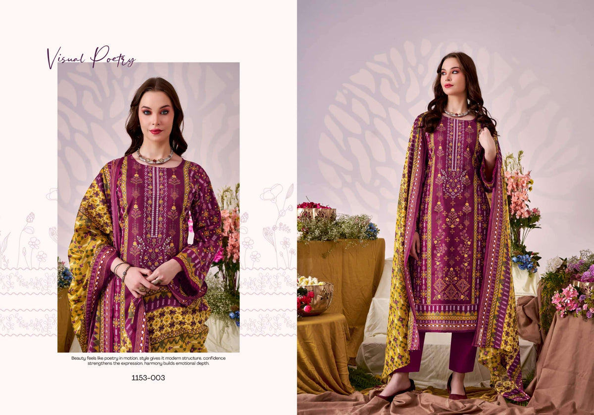 Romani Bin Saeed Vol 5 Cotton Dress Material Wholesale