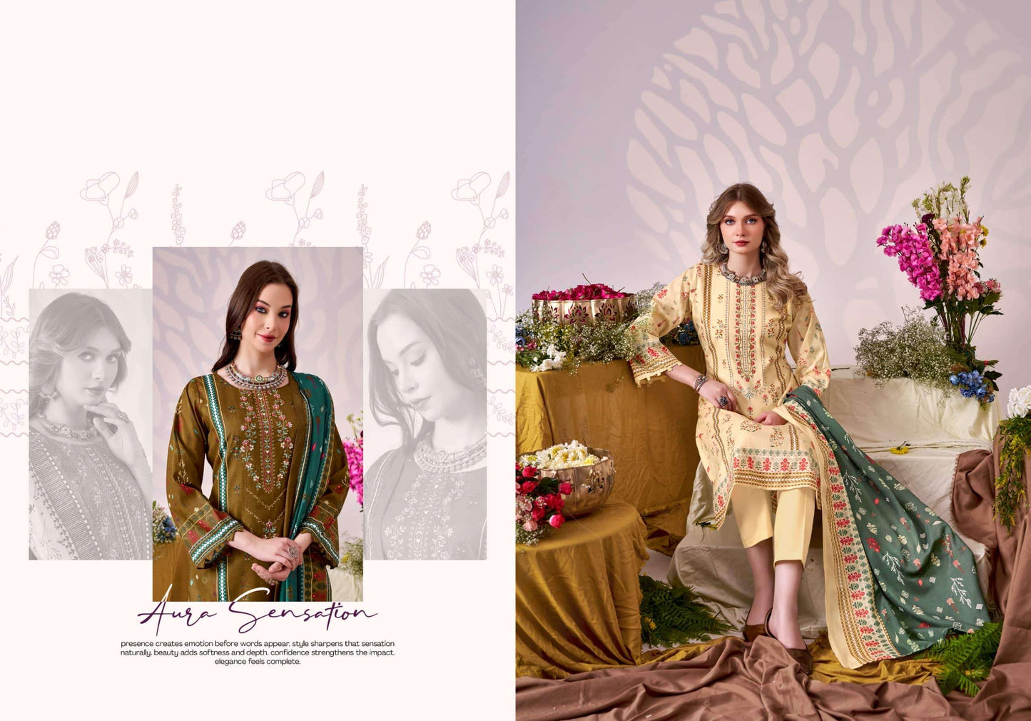 Romani Bin Saeed Vol 5 Cotton Dress Material Wholesale
