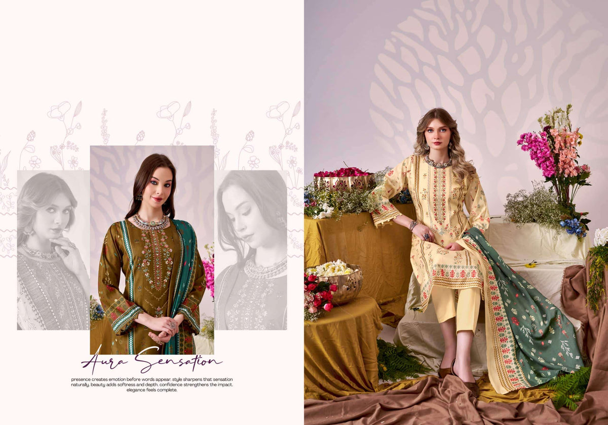 Romani Bin Saeed Vol 5 Cotton Dress Material Wholesale