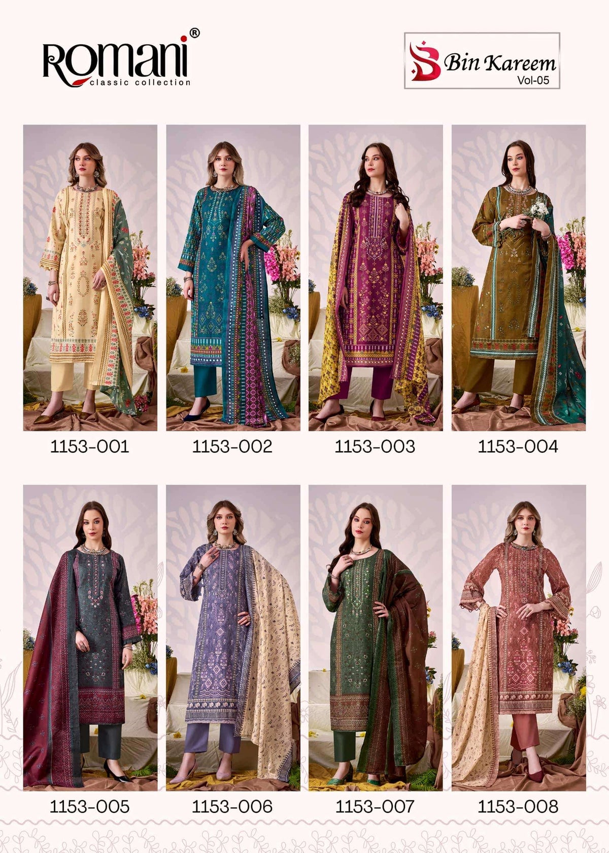 Romani Bin Saeed Vol 5 Cotton Dress Material Wholesale