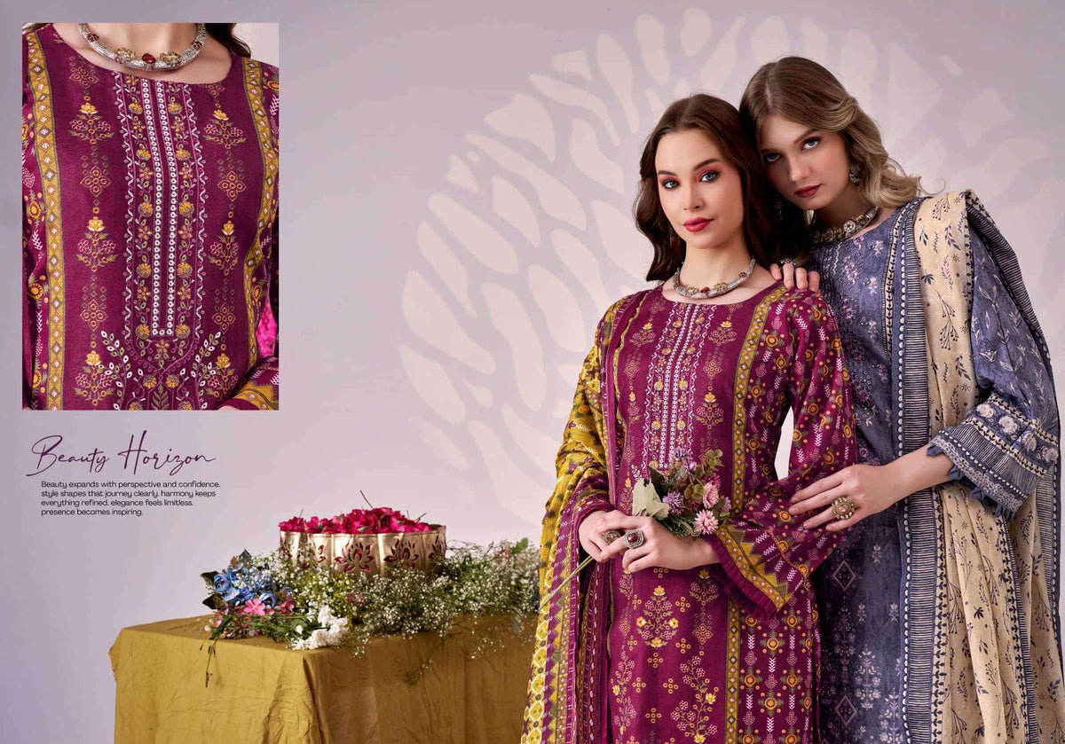 Romani Bin Saeed Vol 5 Cotton Dress Material Wholesale