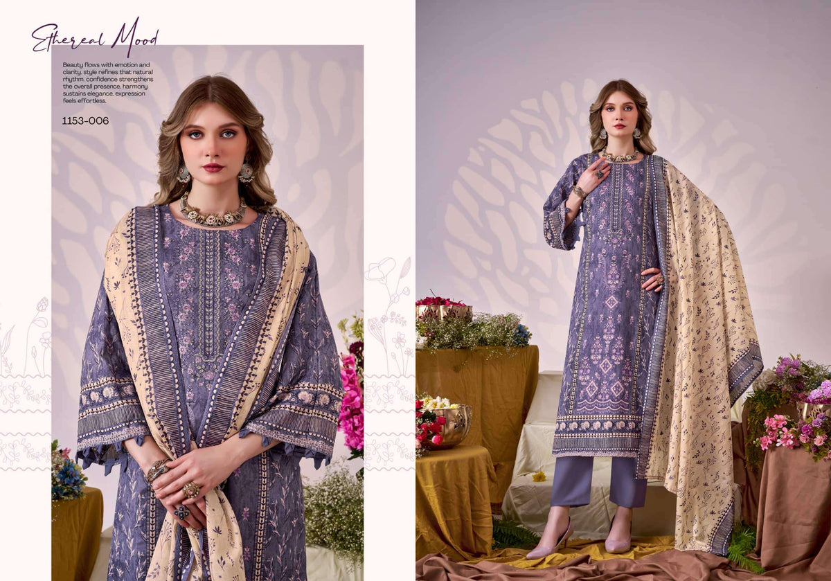 Romani Bin Saeed Vol 5 Cotton Dress Material Wholesale