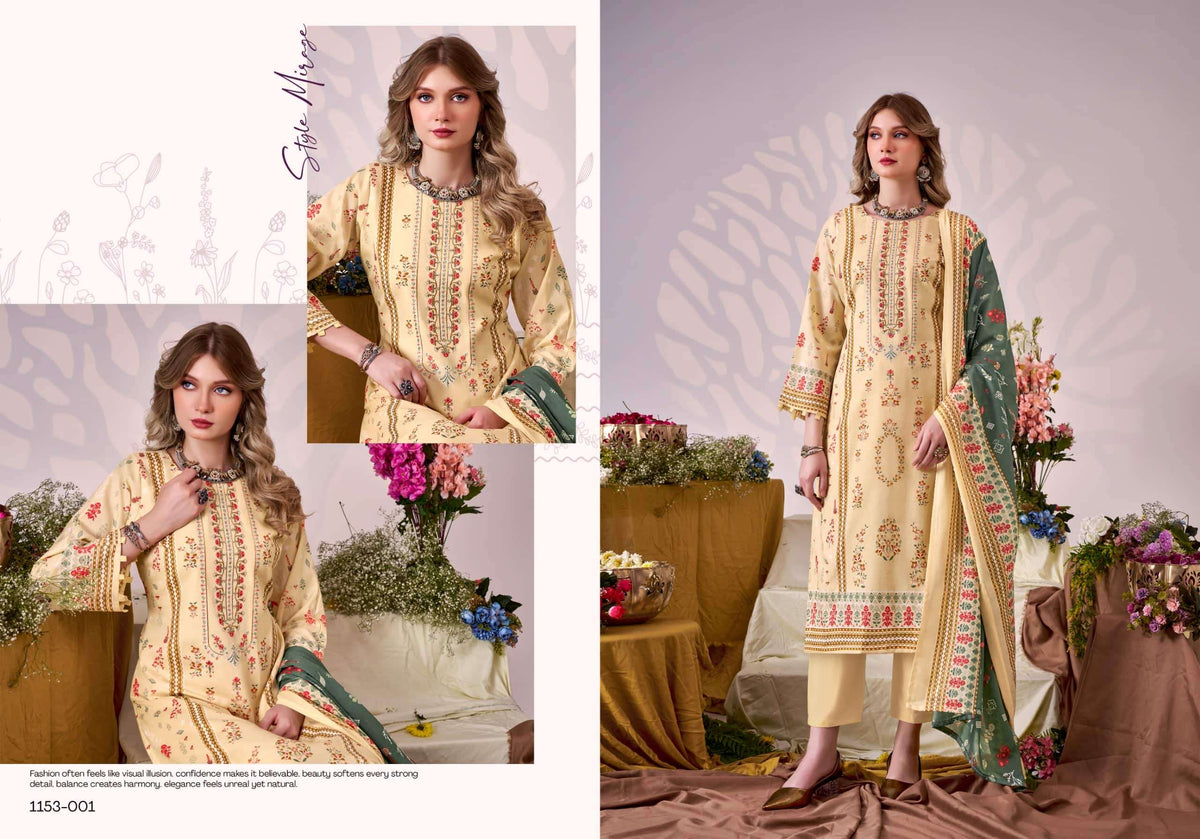 Romani Bin Saeed Vol 5 Cotton Dress Material Wholesale