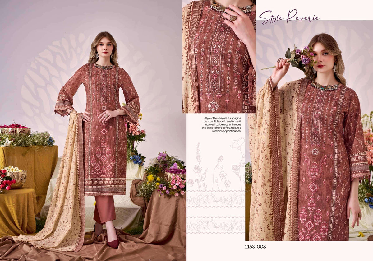 Romani Bin Saeed Vol 5 Cotton Dress Material Wholesale