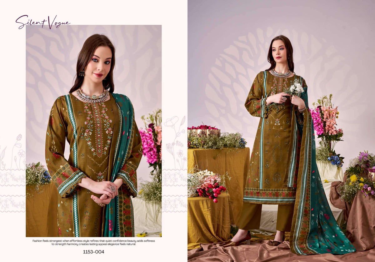 Romani Bin Saeed Vol 5 Cotton Dress Material Wholesale