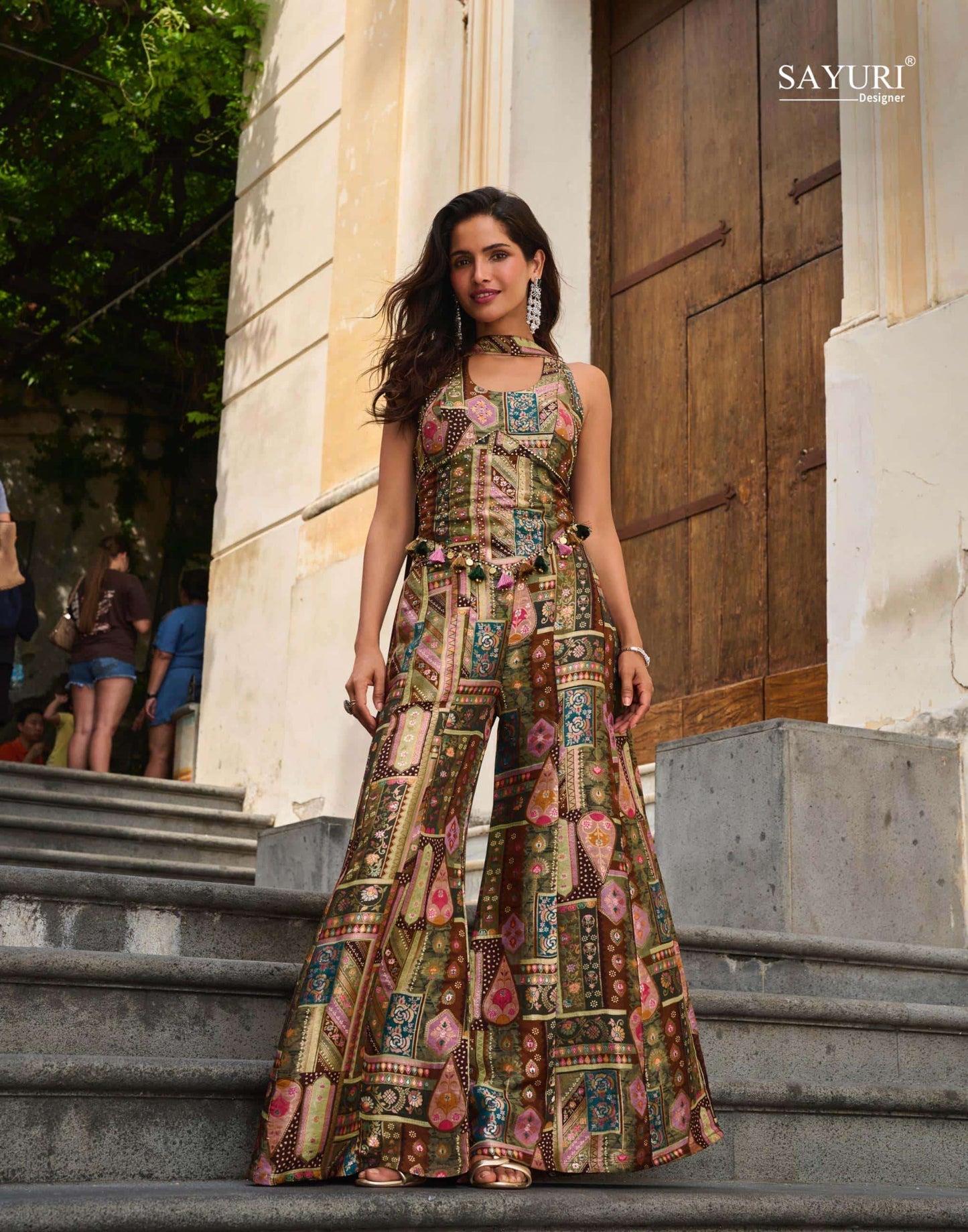 SAYURI BANARSI 20039 TO 20041 Viscose Jacquard Silk Co-Ord Set