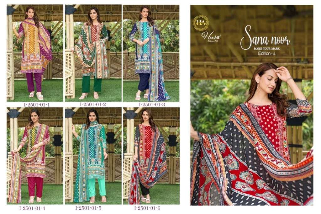 Harshit Fashion Hub Sana Noor Vol-04  (6 Pcs)