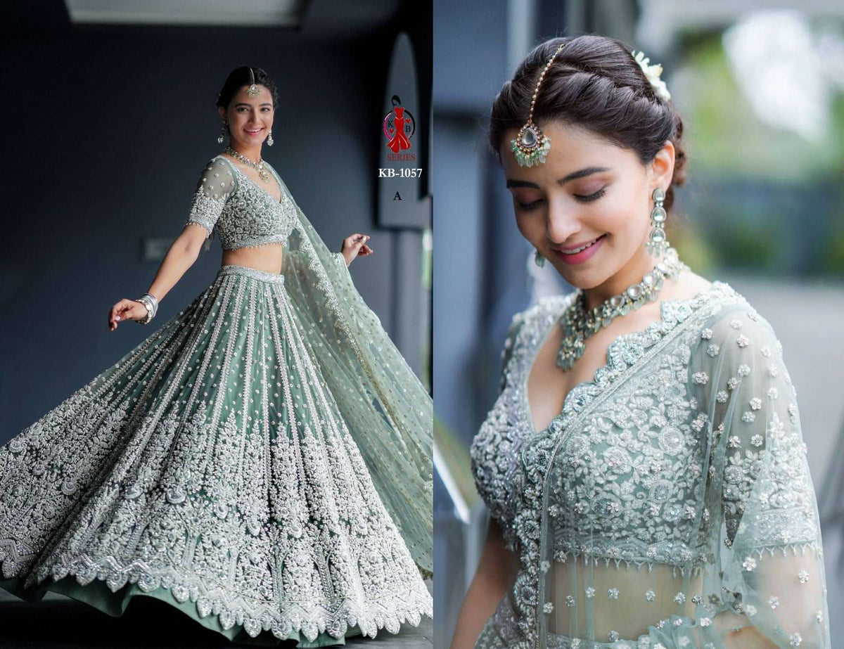 Senhora KB-1057 Net Embroidered Lehenga