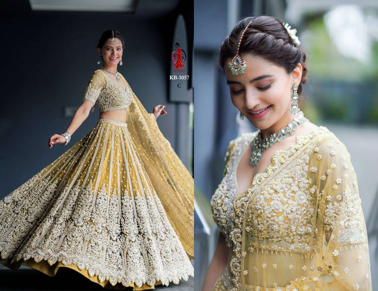 Senhora KB-1057 Net Embroidered Lehenga