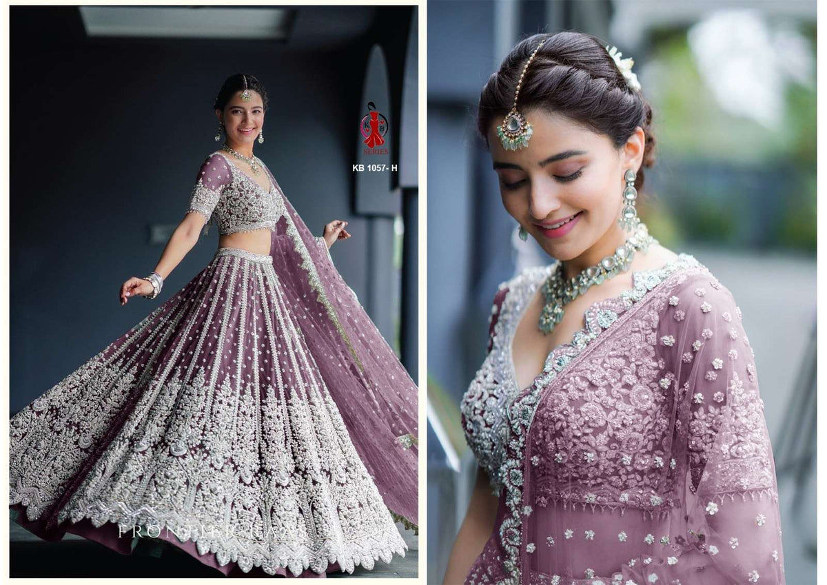 Senhora KB-1057 Net Embroidered Lehenga