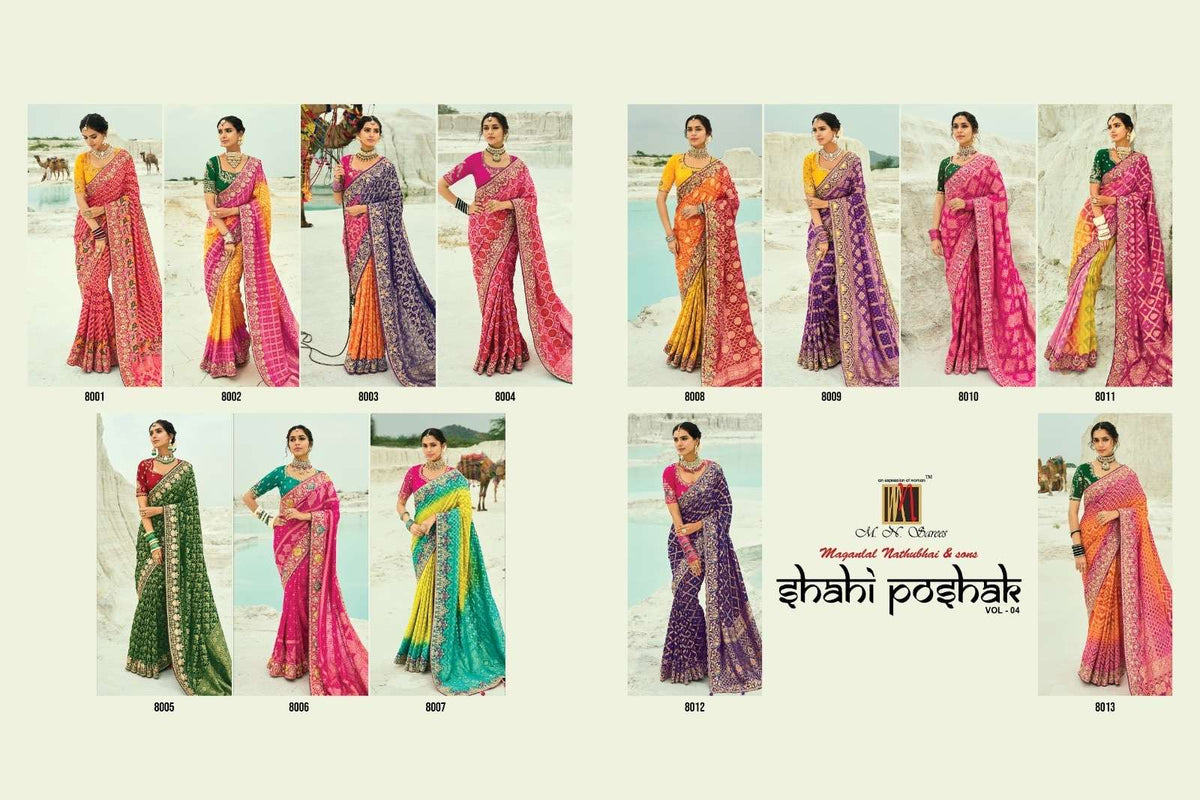 M.n Sarees Shahi Poshak Vol-04