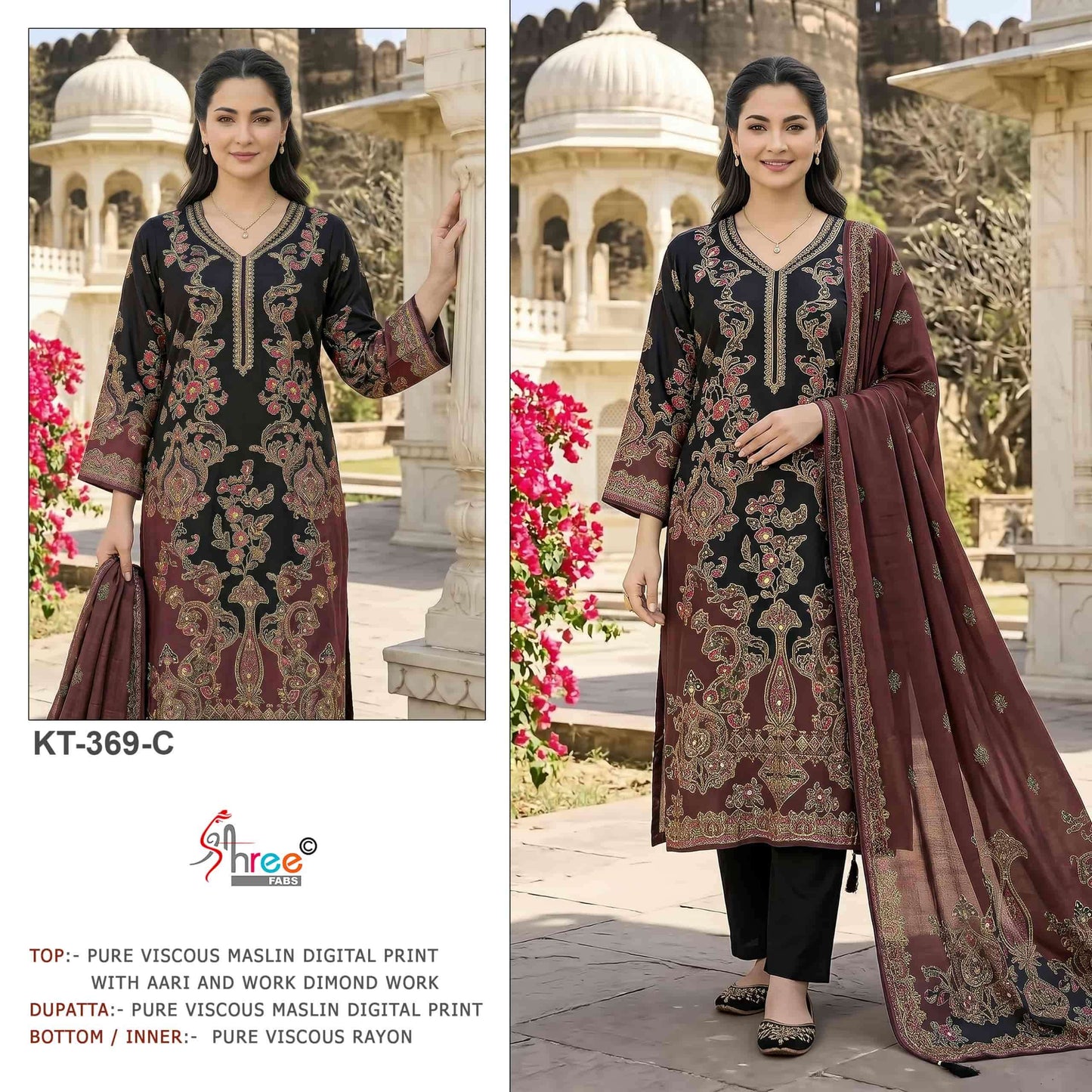 SHREE FAB KT-369 Viscose Muslin Pakistani Suit