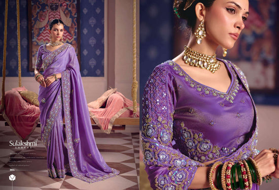 Sulakshmi Tarang Viscose Zari Tissue Embroidered Sarees