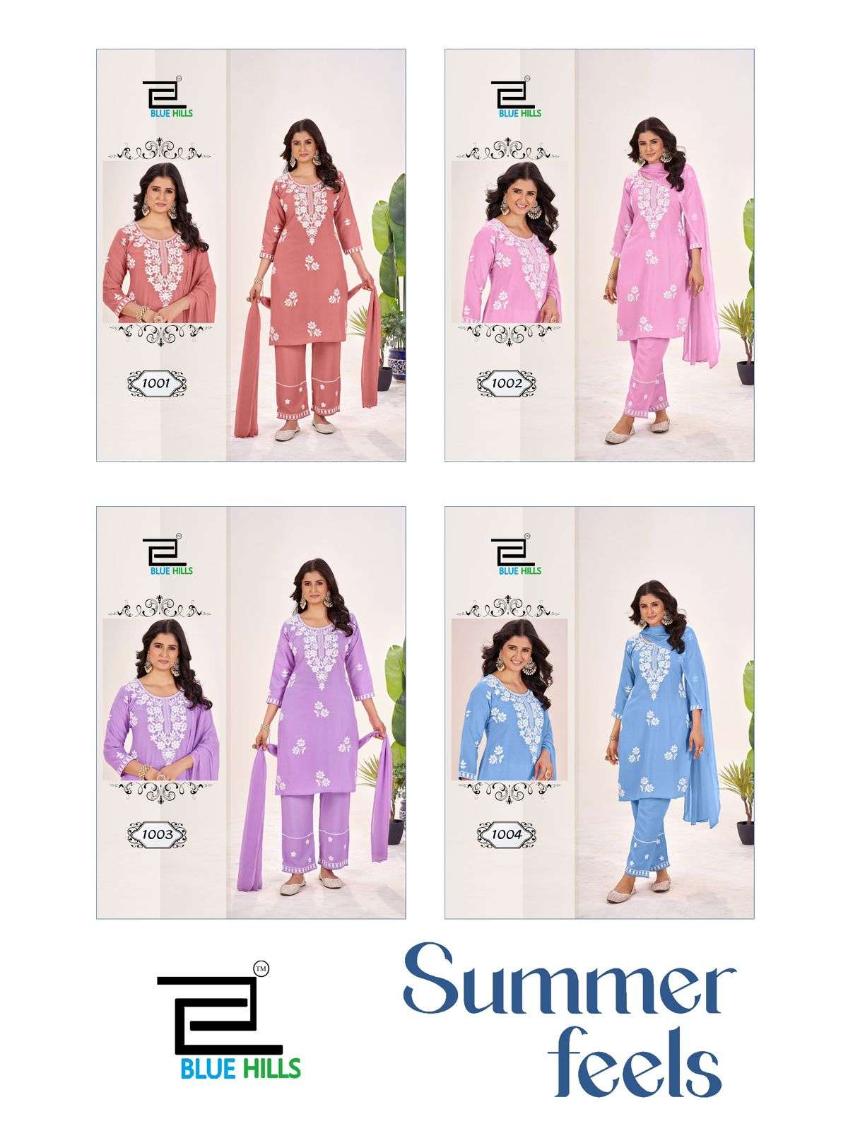 Blue Hills Summer Feels  (4 Pcs)