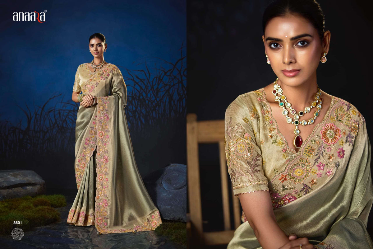 Tathastu Anaara 8600 Series Soft Silk Premium Embroidery Saree